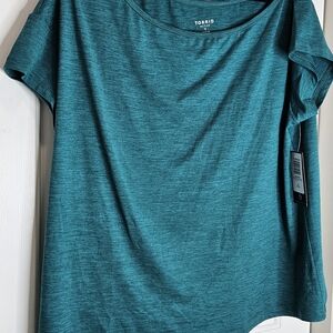Torrid Aqua Short Sleeve Top